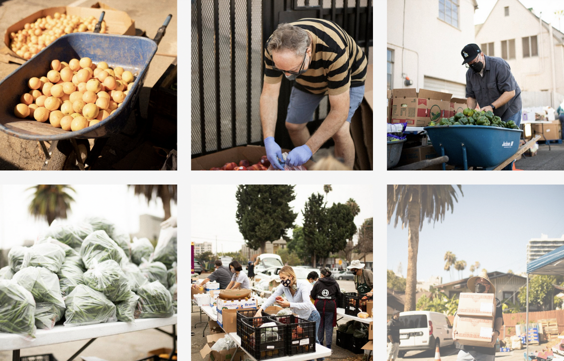 Food distribution at st. barnabas in eagle rock