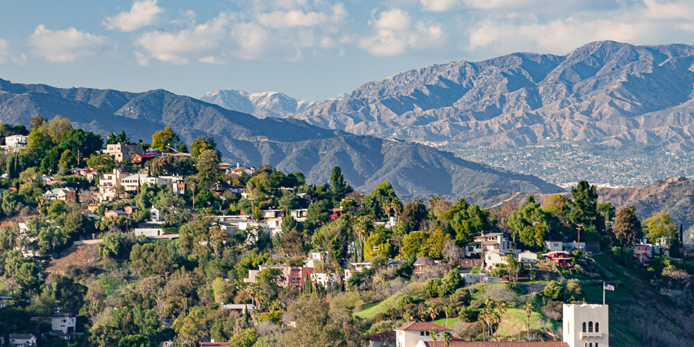 Hillside view of Mt. Washington, Los Angeles, CA